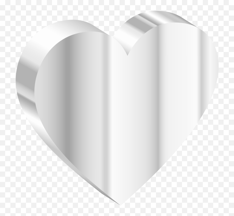 Steel Heart Aluminium Png Clipart - White 3d Heart Png Emoji,Metal Emoji