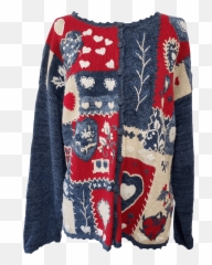 Pullover Sweaters 60s Vintage White - Long Sleeve Emoji,Embroidery To.ear Emotions
