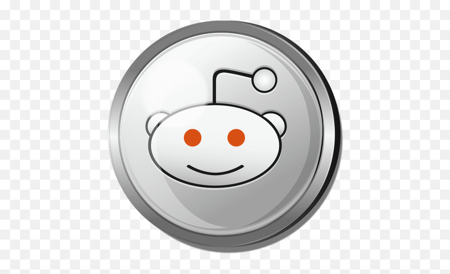 Reddit Round Metal Button - Transparent Png U0026 Svg Vector File Logo Reddit Metal Png Emoji,Emoticon For Metal