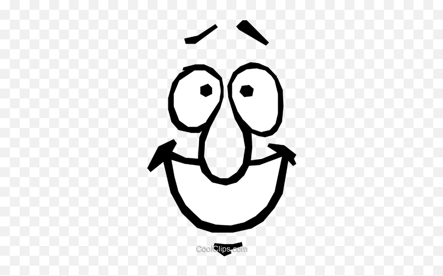 Cartoon Faces Royalty Free Vector Clip - Dot Emoji,Cartoon Emotion Faces