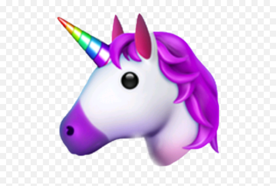 Unicorns Emoji Rainbow Purple Pink White Horn Hair - Emoji Unicorn Emoji No Background,Rainbow Emoji