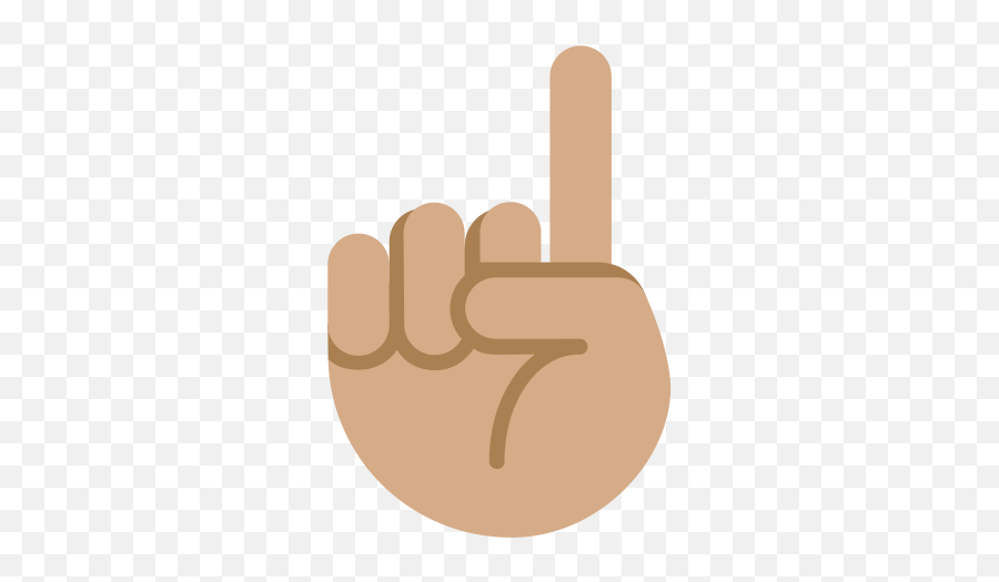 Index Pointing Up Emoji With Medium - Emoji Zeigefinger Nach Oben,Point Up Emoji