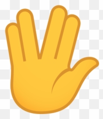 Emoji Vulcan Hand Salute To Copy - Vulcan Salute Emoji Png,Pinching Hand Emoji