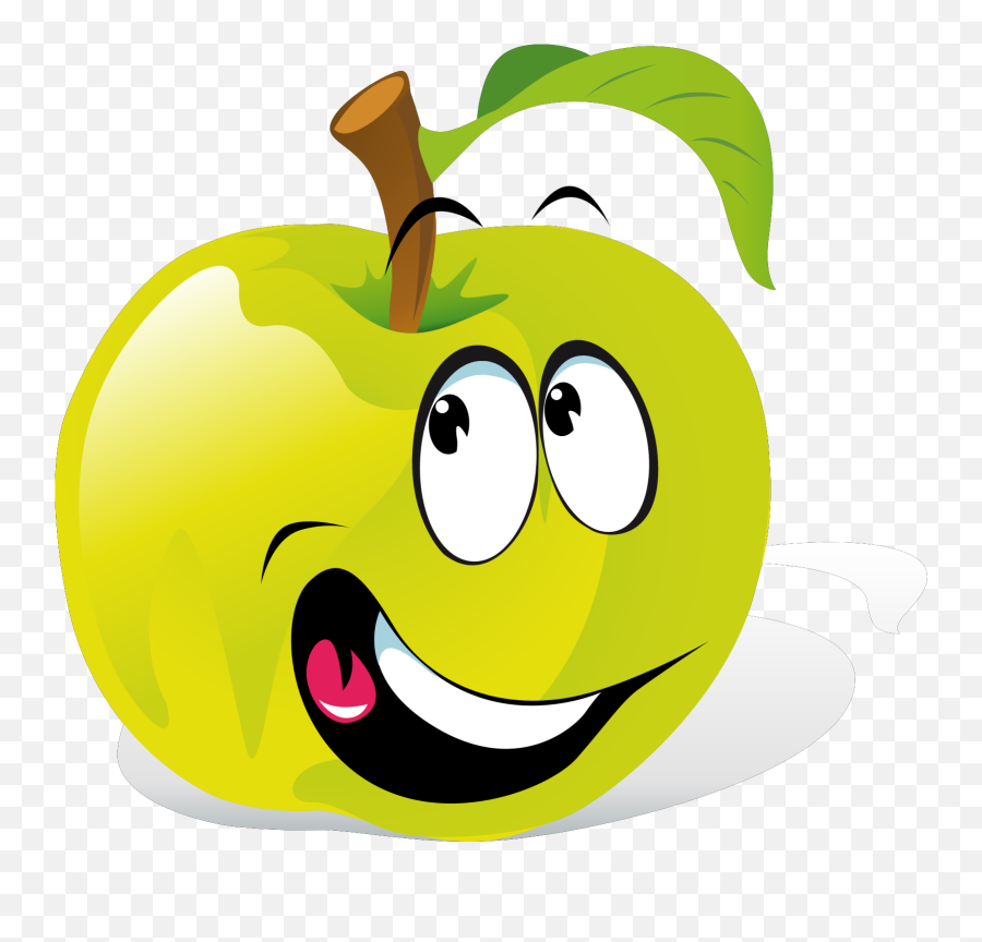 Cartoon Apple Svg Vector Cartoon Apple - Cartoon Apple Clipart Emoji,Apple With Worm Emoticon