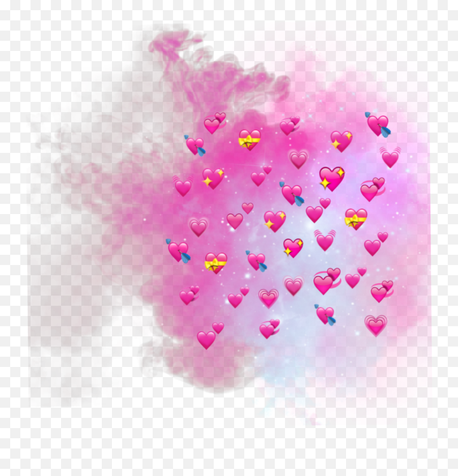 Stiker Overlay Love Emoji Sticker By Enquie Soft - Heart Meme Png Transparent,Painting Emoji