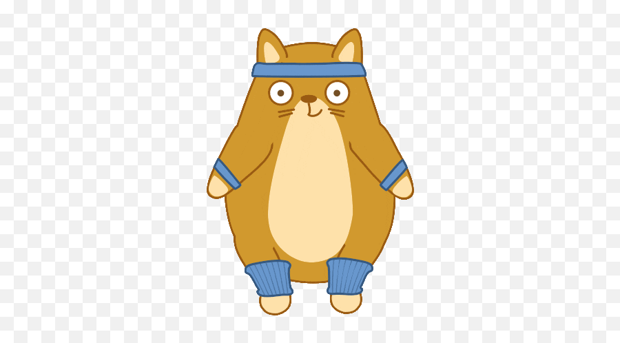 Pusheen Cute Cat Exercise - Transparent Exercise Cartoon Gif Emoji,The Walking Dead Gif Emoticons