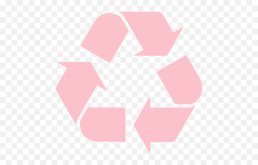 Pink Recycle Sign Icon - Aesthetic Pink Recycle Bin Icon Emoji,Recycling Emojis With A Blue Background