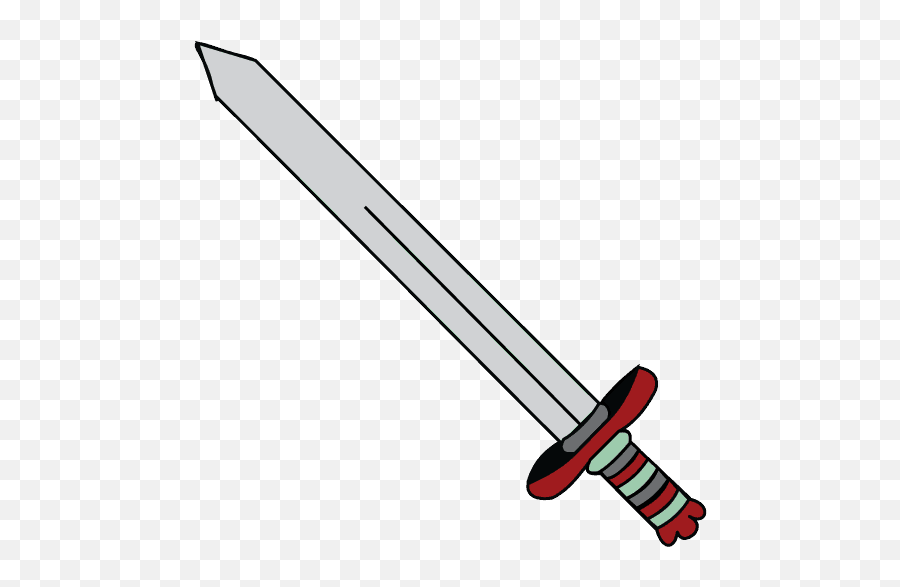 Drawn Sword Great Sword - Draw A Sword Clipart Full Size Emoji,Emoji Sword