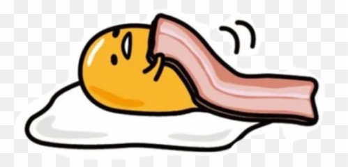 Gudetama And Pusheen 1 By - Sticker Maker For Whatsapp Emoji,Bacon And Eggs Emoji