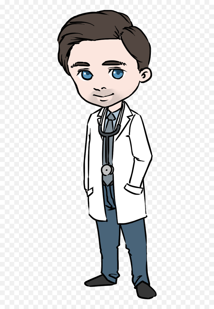 Girl Doctor With Patient Clipart - Cartoon Transparent Male Doctor Emoji,Female Doctor Emoji