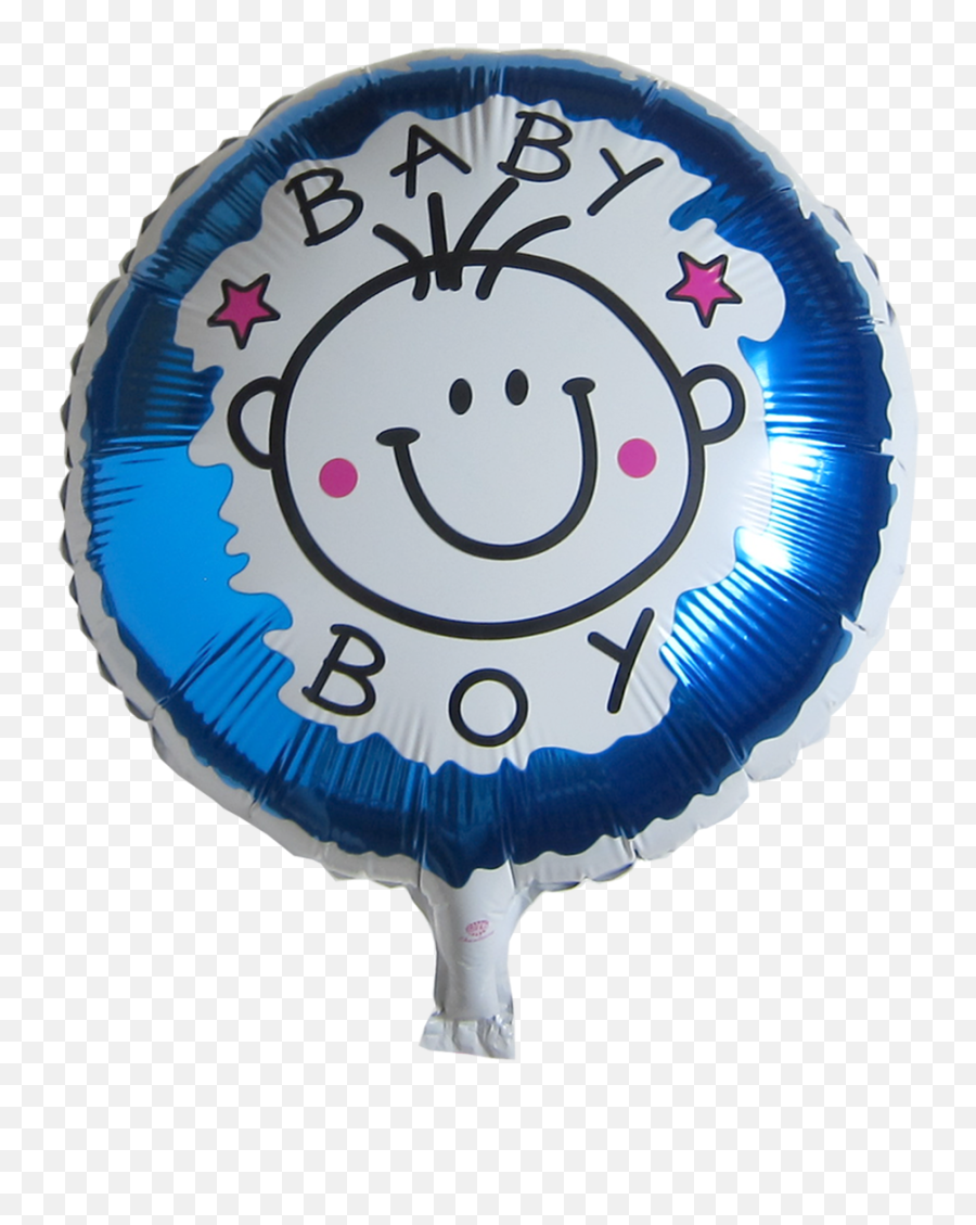 Round Baby Shower Mylar Balloon Itu0027s A Boy - Baby Shower Balloons A Boy Emoji,Shower Emoticon