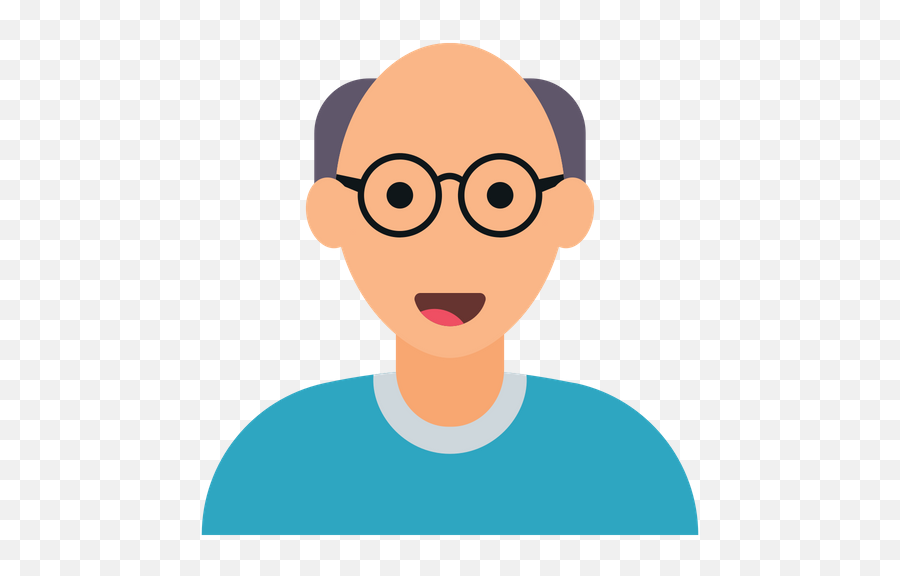 Grandfather Icon Of Flat Style - Senior Citizen Face Icon Emoji,Grandpa Emoji