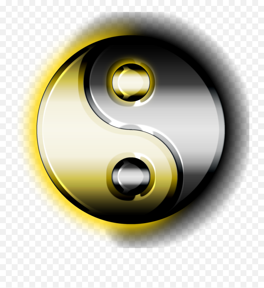Yin Yang Symbol - Gold Yin Yang Png Emoji,Yin Yang Emoji For Iphone