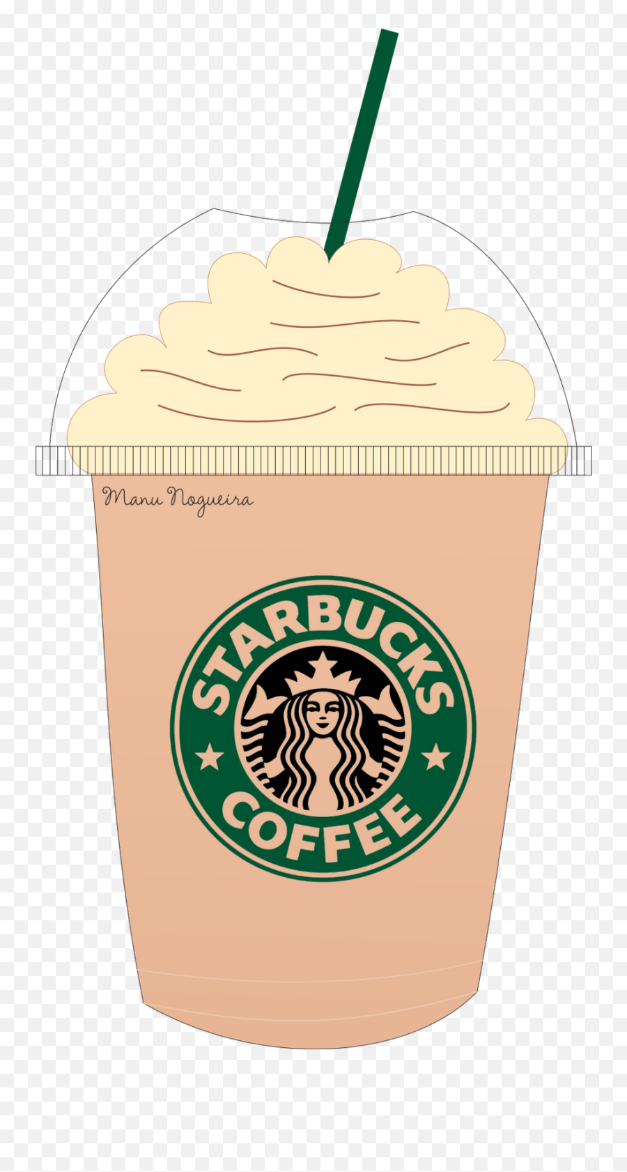 Latte Coffee Starbucks Cafe Ice Cream - Cute Clipart Starbucks Cup Emoji,Starbucks Emoji Background