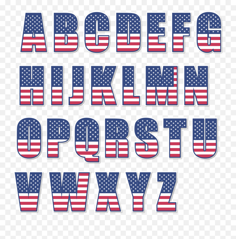 Alphabet Letters - Alphabet American Flag Letters Emoji,Az Emotions