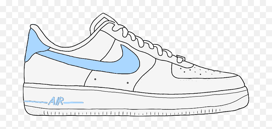 Blue Air Force 1 Shoe Sticker Air Force One Shoes Nike - Plimsoll Emoji,How To Make Emoji Shoes