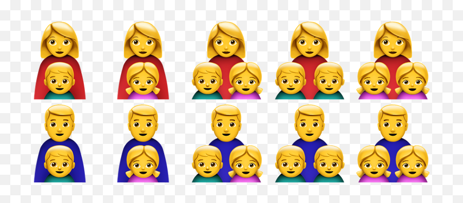 Add New Single Parent Family Emojis - Single Parent Family Emoji,Family Emoji Transparent