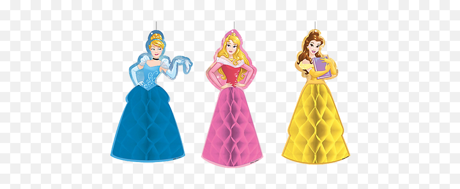 Disney Princess Honeycomb Hanging Decorations - Disney Princess Swirl Decorations Emoji,Disney Princess Emoji