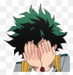 Deku Blushing Emoji,Blushing Emoji