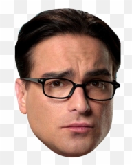 Leonard Big Bang Theory Celebrity Face - Leonard Big Bang Theory Face Emoji,Emoticon Big Bang Theory