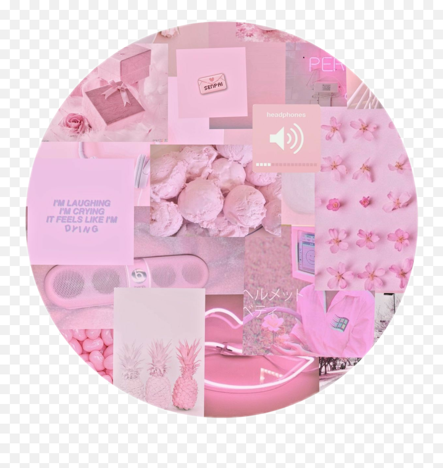 Love This This Toke Sticker - Pink Photo Aesthetic Collage Emoji,Emoji For A Toke