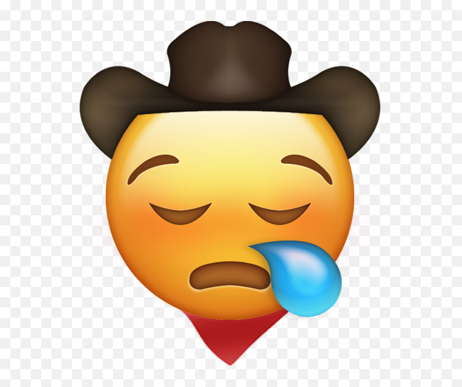 Sad Cowboy Hat Emoji Clipart - They Always Say Yeehaw But Never Ask Hawyee,Cowboy Boot Emoticon