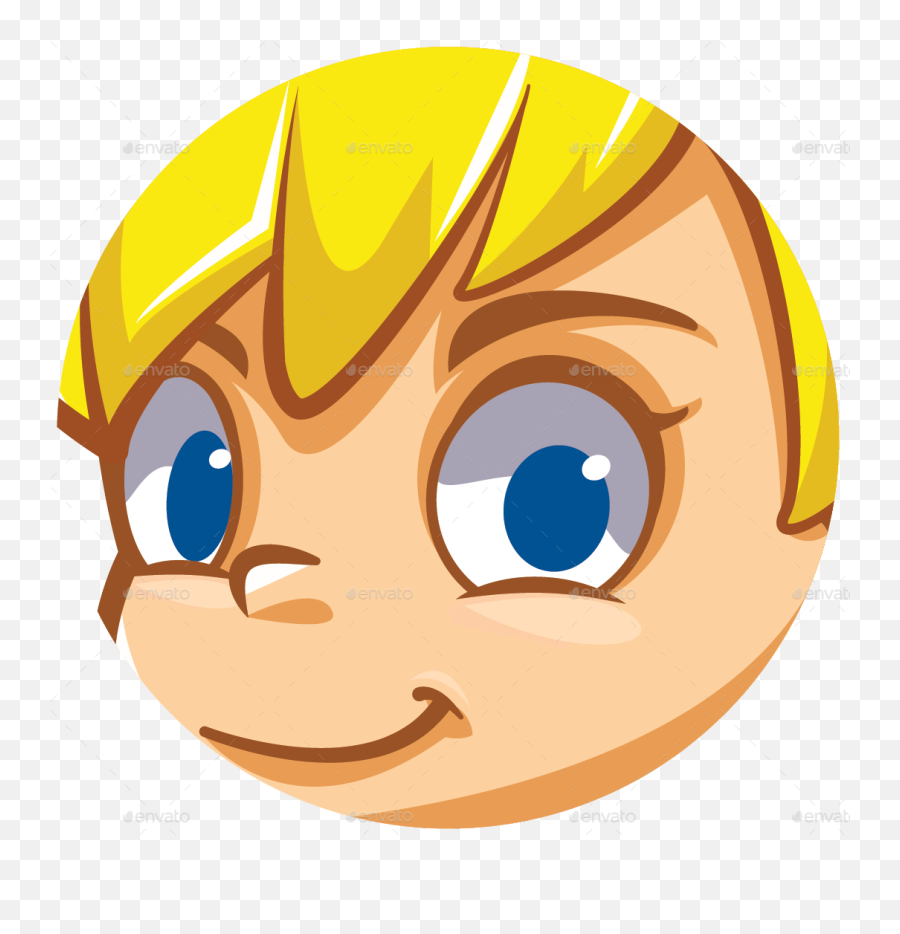 Girl Character - Happy Emoji,Girl Cartoon Emoticon