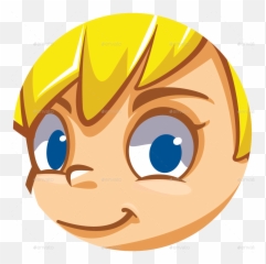Girl Character - Happy Emoji,Girl Cartoon Emoticon