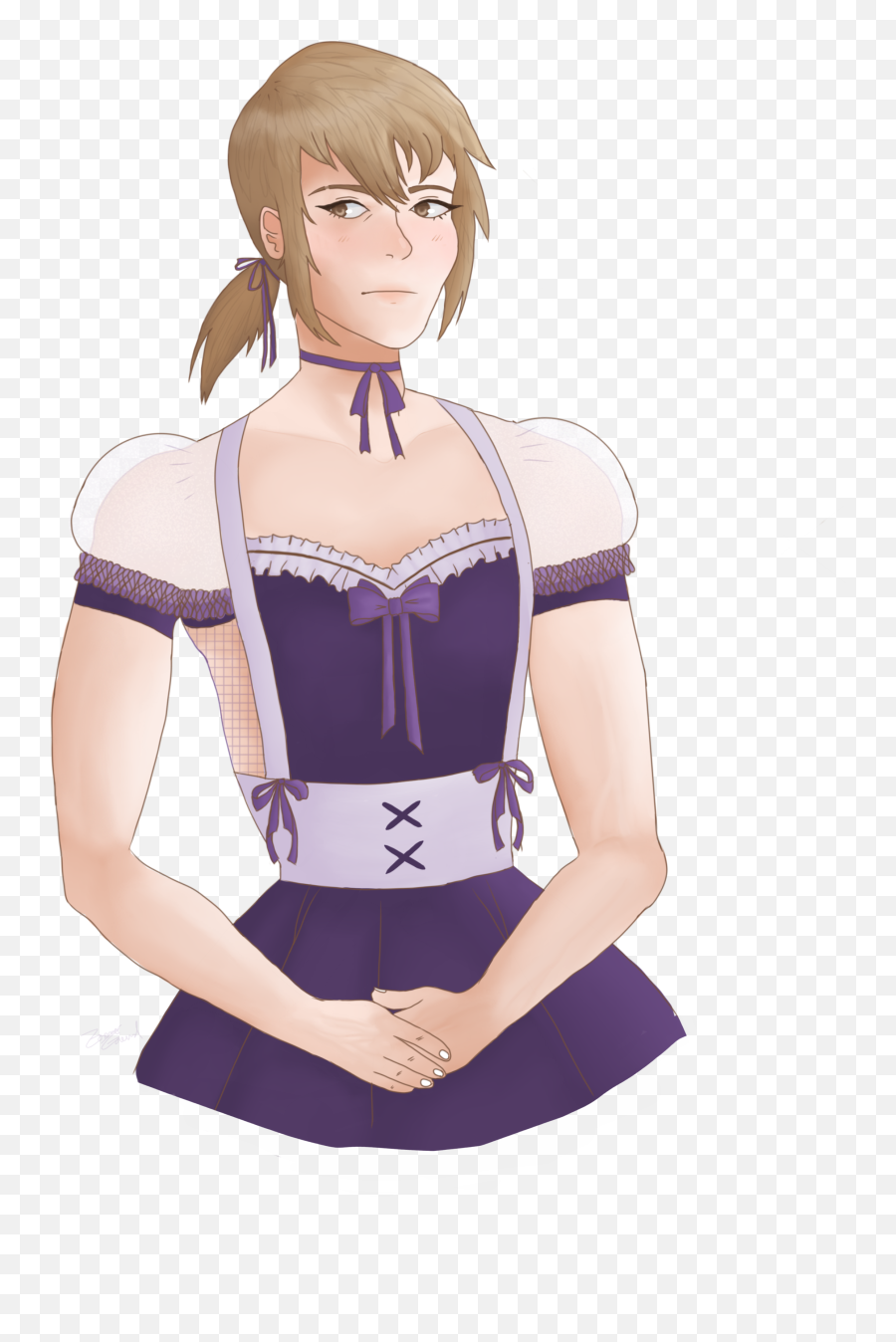 I Drew Vanderwood In A Maids Dress Mysticmessenger - For Women Emoji,Maid Emoji