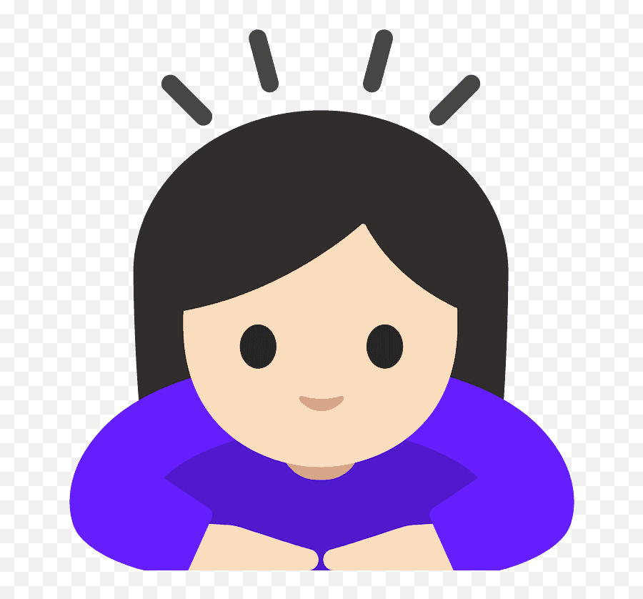 Woman Bowing Emoji Clipart - Emoji,Woman Pouting Emoji