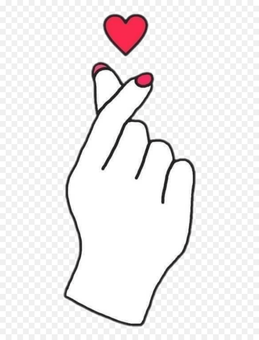 Aesthetic Finger Heart Wallpaper - Novocomtop Girly Emoji,Kpop Heart Emojis Tumblr