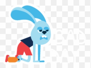 Tired Blue Cartoon Rabbit Character Online 12 Template - Crello Dot Emoji,Rabbit Emotion Art