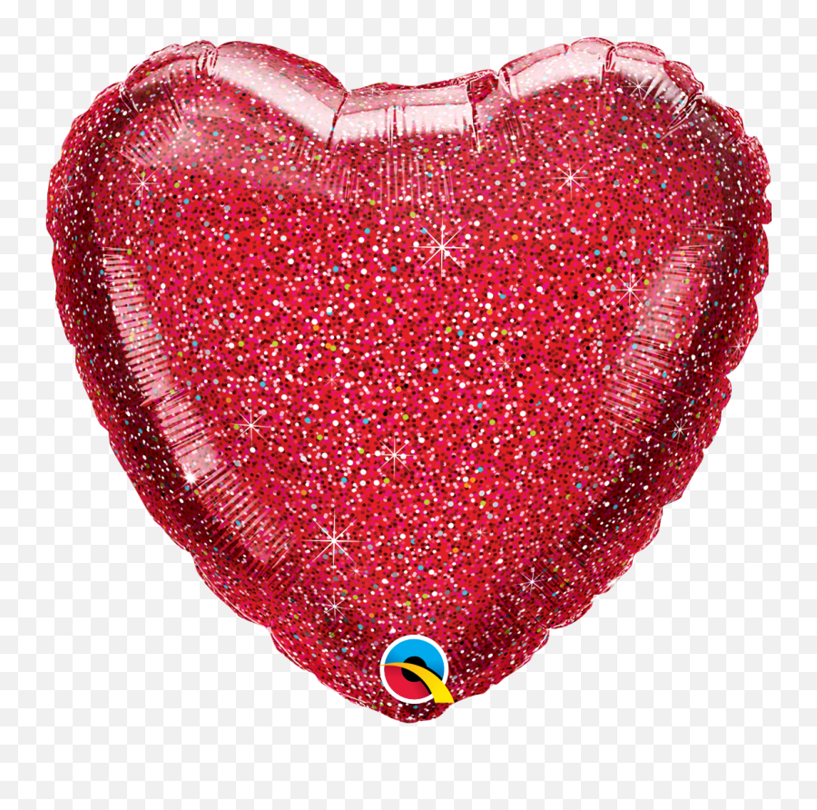 Glittergraphic Red Heart Foil Balloon - Balloon Emoji,Heart Emoji Costume