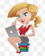 Girl Using Laptop Clipart Transparent Png Png Mart Emoji,Girl Laptop Emoji