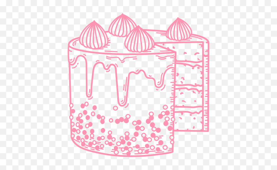 Pink Cake Filled Stroke Transparent Png U0026 Svg Vector Emoji,Tiny Birthday Emojis