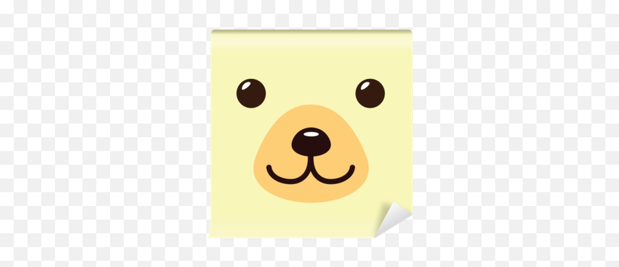 Wall Mural Bear Kawaii Cartoon Cute Icon - Bear Animal Emoji,Animal Face Emojis