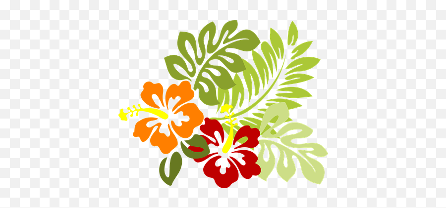 Free Red Flower Rose Vectors - Hawaiian Flower And Leaves Emoji,Tropical Flower Emoji