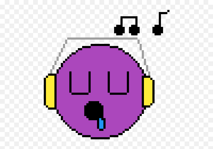 Purple Ball Gaming On Game Jolt Cirby Listening To Music - Dot Emoji,Listening Emoticon