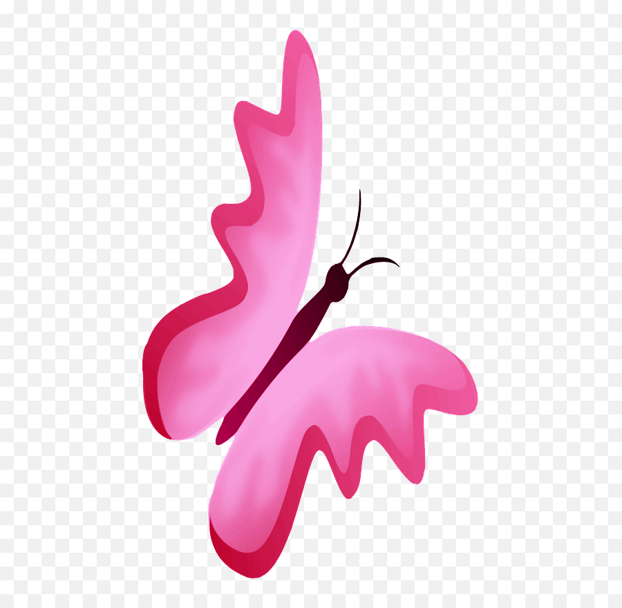 Pink Butterfly - Giant Butterfly Cartoon Emoji,Pink Butterfly Emoji
