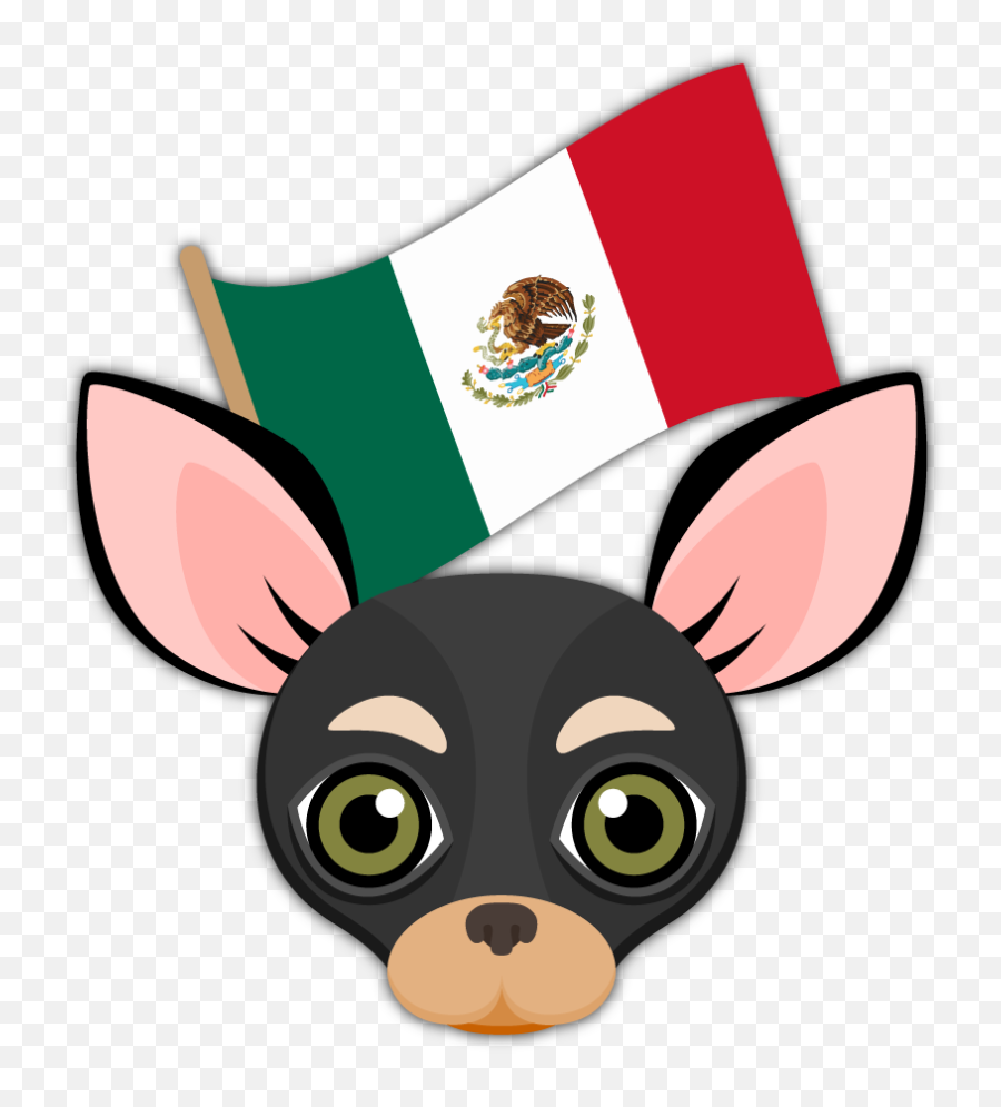 Black Tan Chihuahua Emoji Stickers For - Chihuahua Emoji,Mexican Flag Emoji