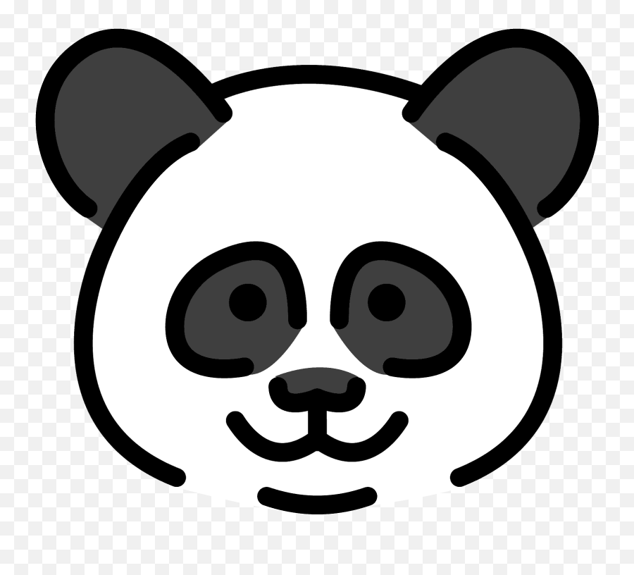 Panda Face - Carita De Panda Blanco Y Negro Emoji,Black Face Emoji Meaning
