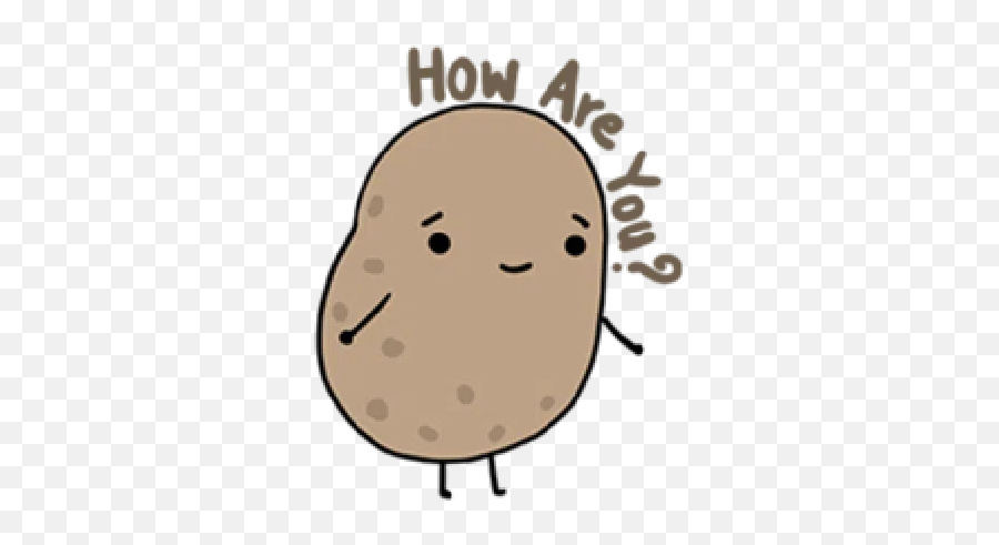 Kawaii Potato Whatsapp Stickers - Big Emoji,Potato Emoji