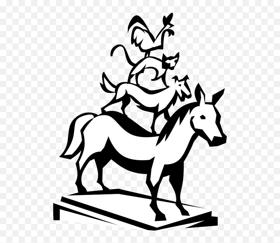 Vector Illustration Of Horse Goat Cat - Arbeitsblatt Days Of The Week Emoji,Jumping Goat Emoji