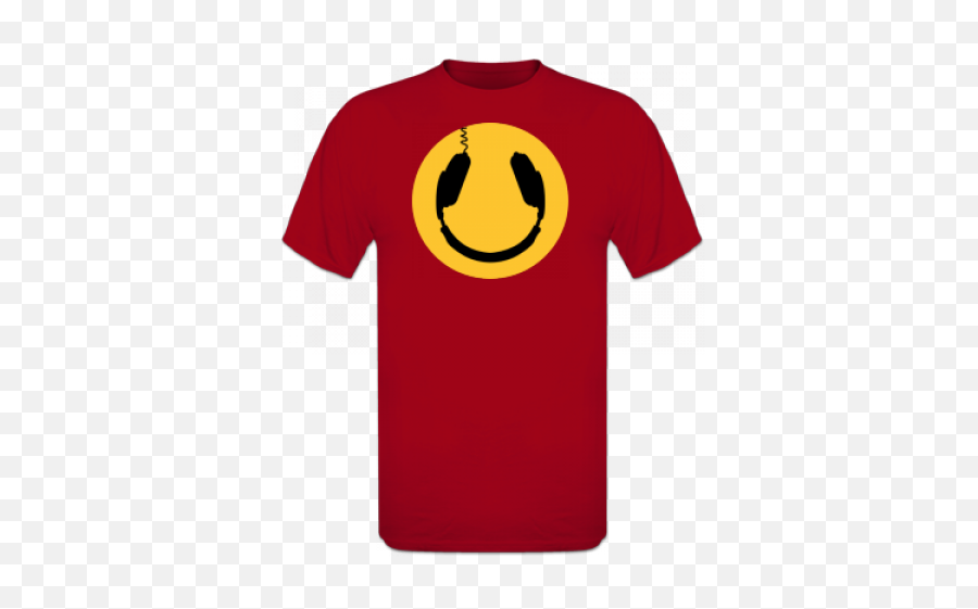 Dj Headphones Smiley T - Shirt Happy Emoji,Emoticon Smiley Face Headphones