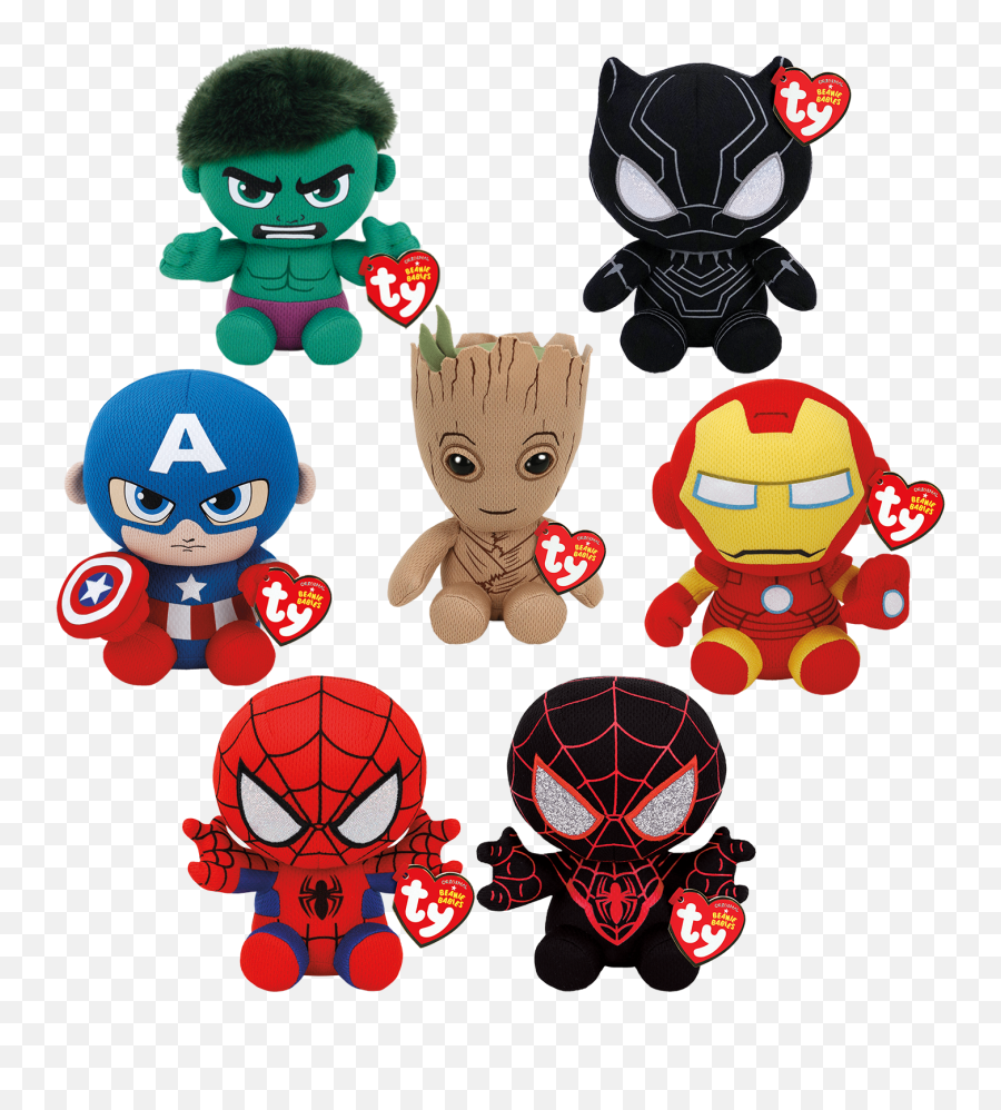 Marvel Bundle - Ty Marvel Emoji,The Emoji Movie Collectible Figures