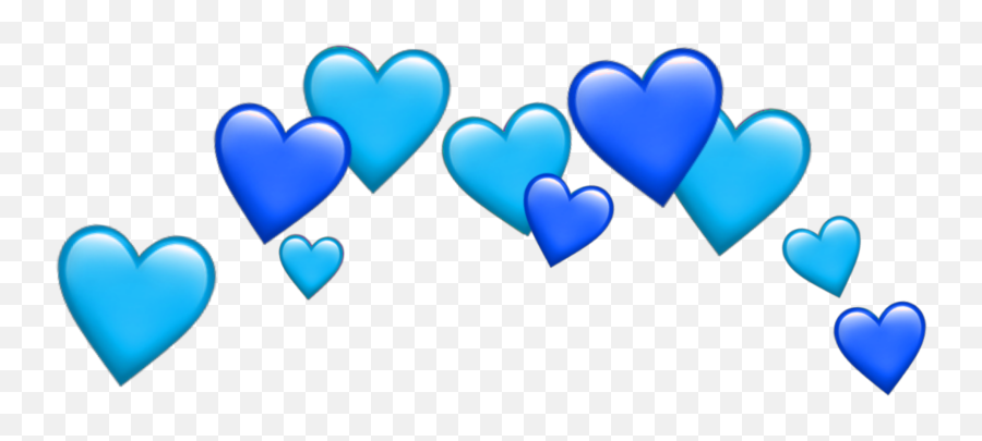 The Most Edited Bluehearts Picsart - Blue Heart Crown Png Emoji,Zelda Heart Emoticon