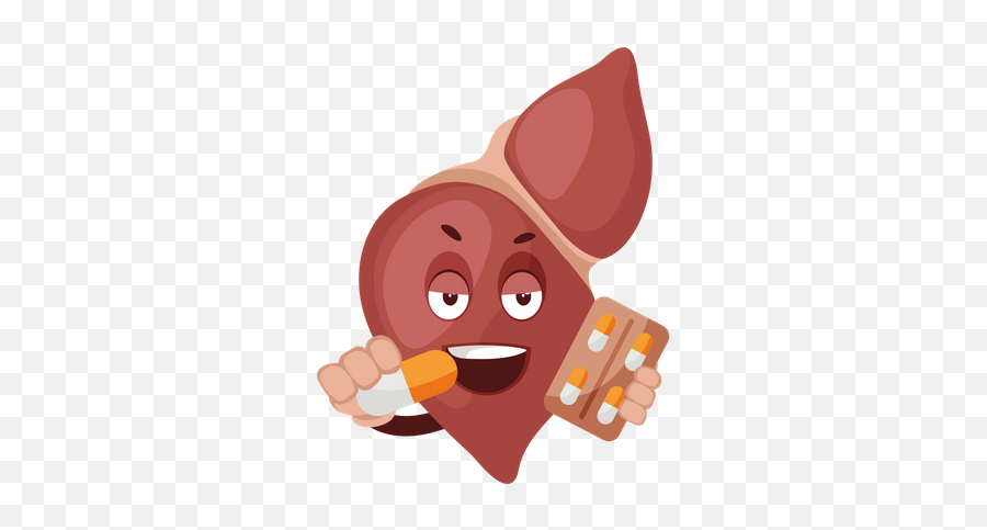 Liver Is Smiling And Showing Thumbs Up - Liver Graphic Emoji,Shopkeeper Emoji