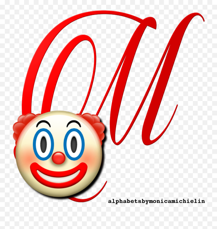 Monica Michielin Alphabets Clown Emoticon Emoji Alphabet Png - Fc Clown,Emoticon M&m Border Clip Art
