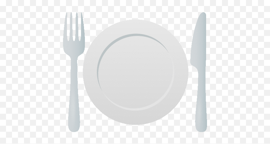 Fork And Knife With Plate Food Sticker - Fork And Knife With Charger Emoji,Black Emojis Hingry