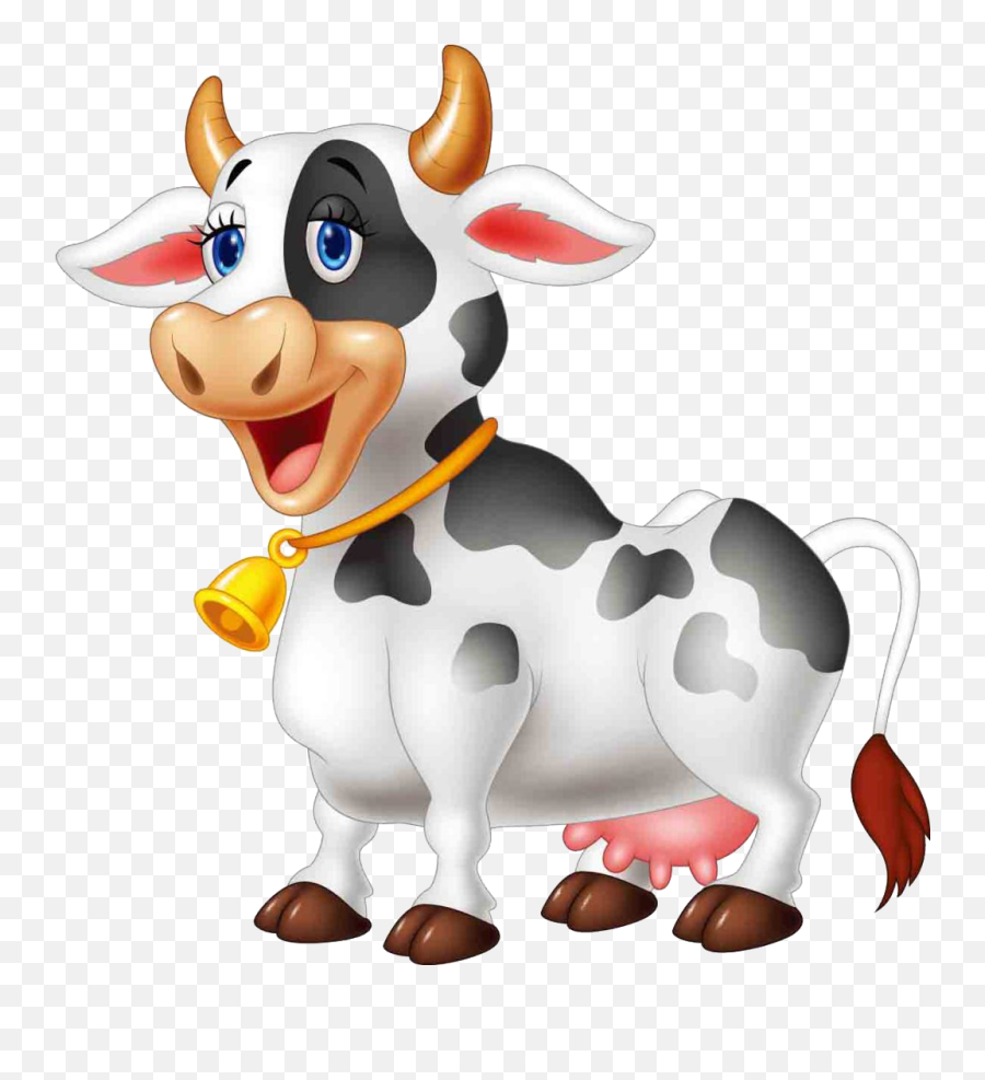 Download Farm Livestock Cartoon Cow - Clipart Cow Cartoon Png Emoji,Cowbell Emoticon